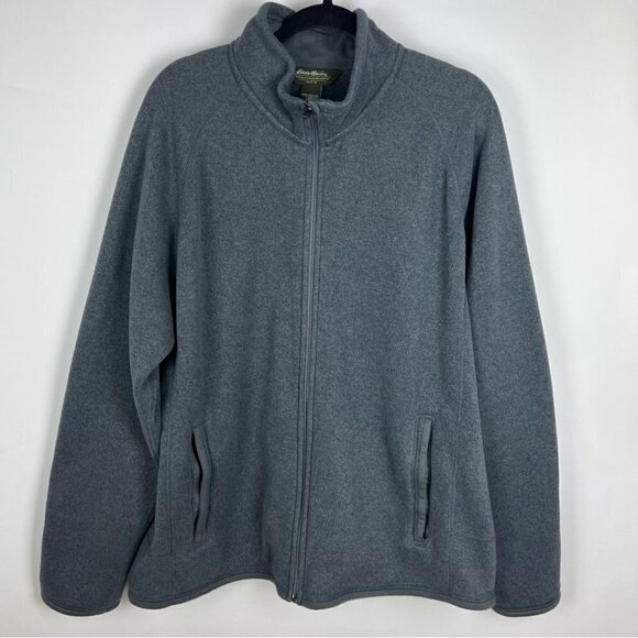 Eddie Bauer, Men’s Full Zip Sweater In Gray. Size: XL - Picture 1 of 11